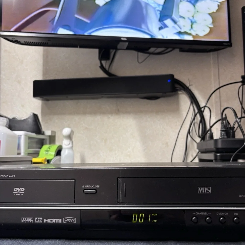 Samsung DVD VHS VCR Combo Player DVD-V9650 HDMI 1080 No Remote w/ Cables TESTED